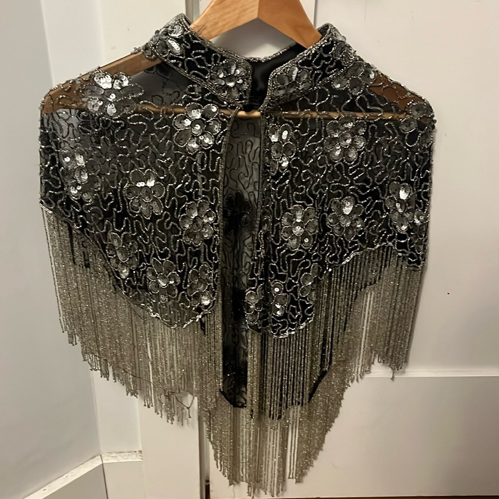 Vintage Beaded Shawl